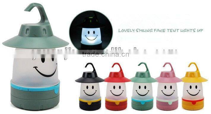 Supply multifunctional portable smiling face camping lamp / Camping Light