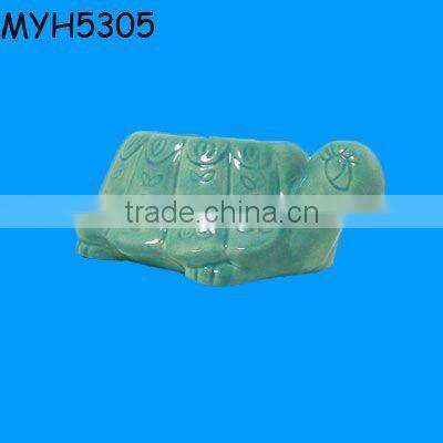 Vintage ceramic flower pots with tray