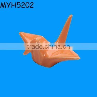 Plain Black Ceramic Crane Chopsticks Rest