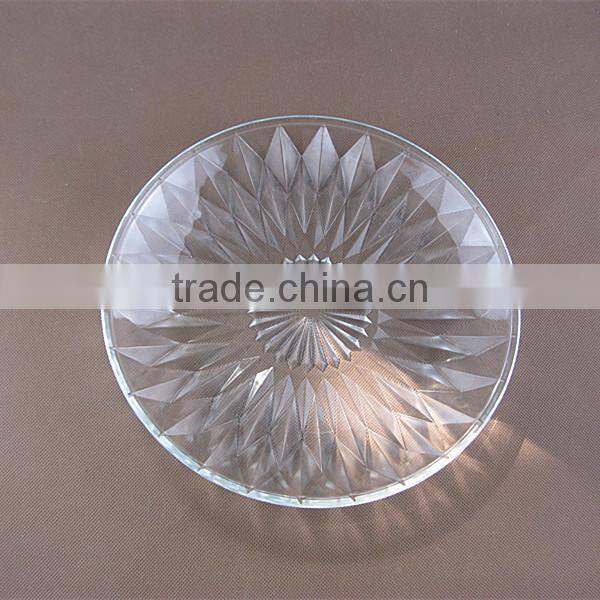 round clear bread glass plate , dessert plate , fruit dish