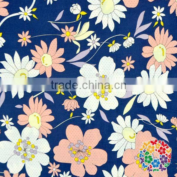 Red Lavender White Chrysanthemum Printed 100% Cotton Fabrics Flower Quilted Fabric Many Designs
