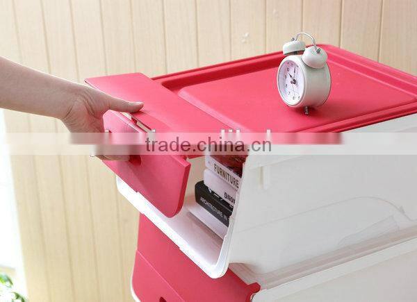 new design ,PP plastic storage box with a lifted cover
