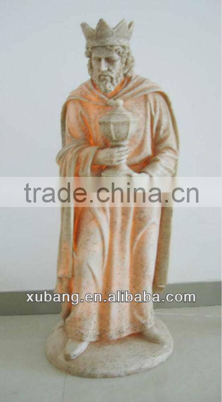 religious figurine decoration religious statues with lamp home decoration