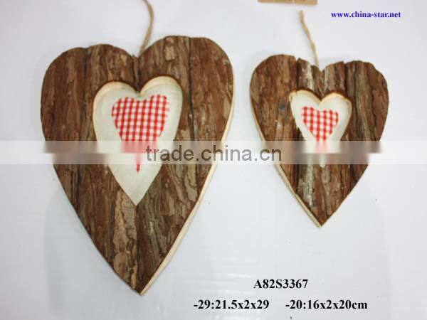 Wooden hanging christmas star decoration