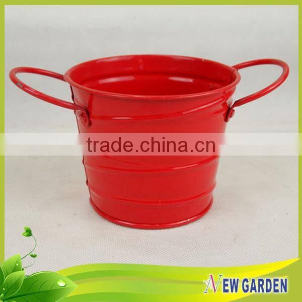 New Design Garden decoration round smart plant pot with handle