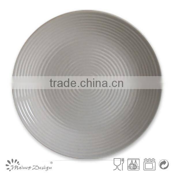 cheap ceramic stoneware color beige dinner plate