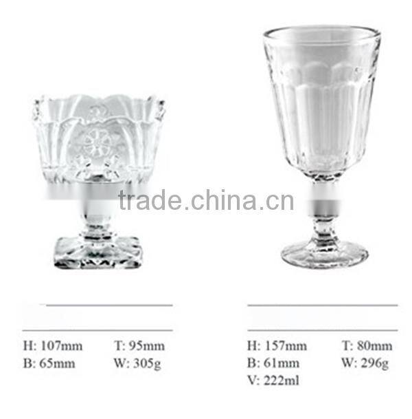 Clear pretty glass Ice cream cup ice cream maker cup
