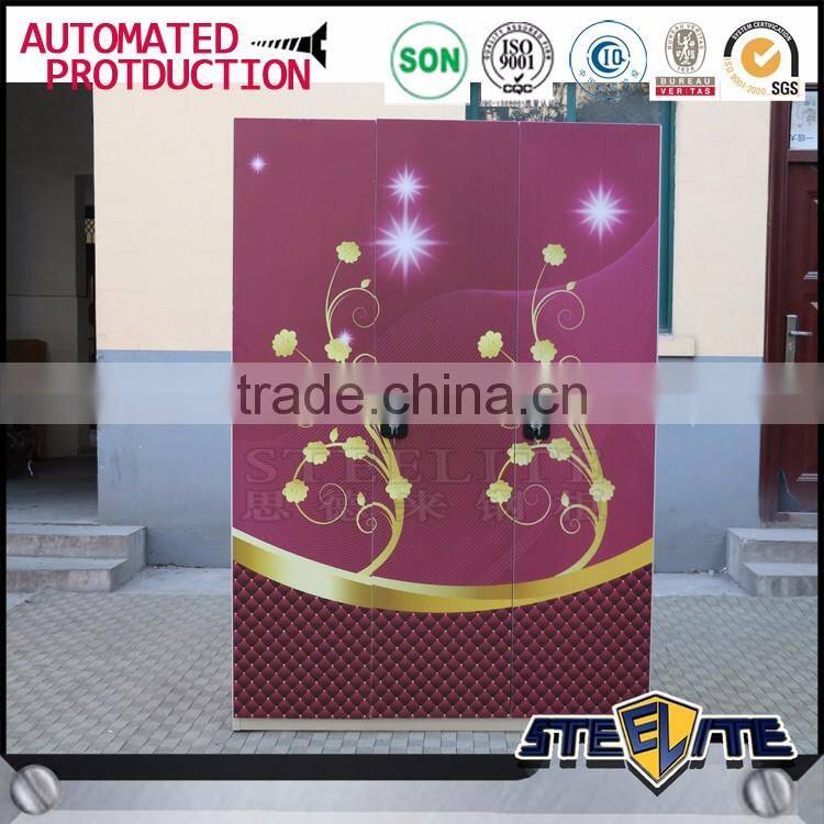 Wholesale locking clothing cabinet bedroom lockable clothes wardrobe closet