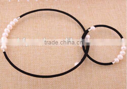 10-11 mm white freshwater pearl necklace and bracelet sets wholesale