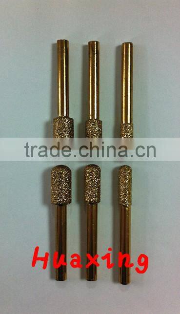 Ti coated vacuum brazed diamond carving burr with head diameter 6/8/10mm