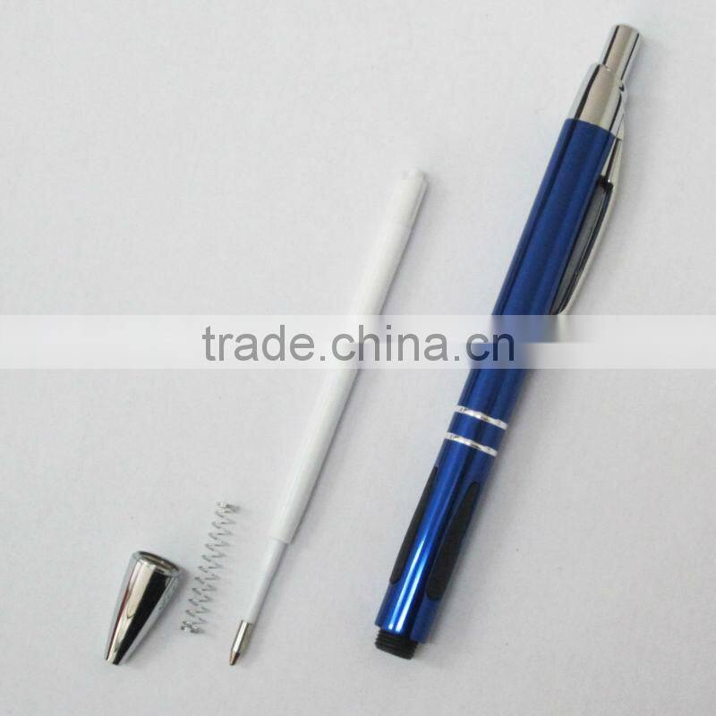 special design aluminum barrel ball point metal pens with rubber grip