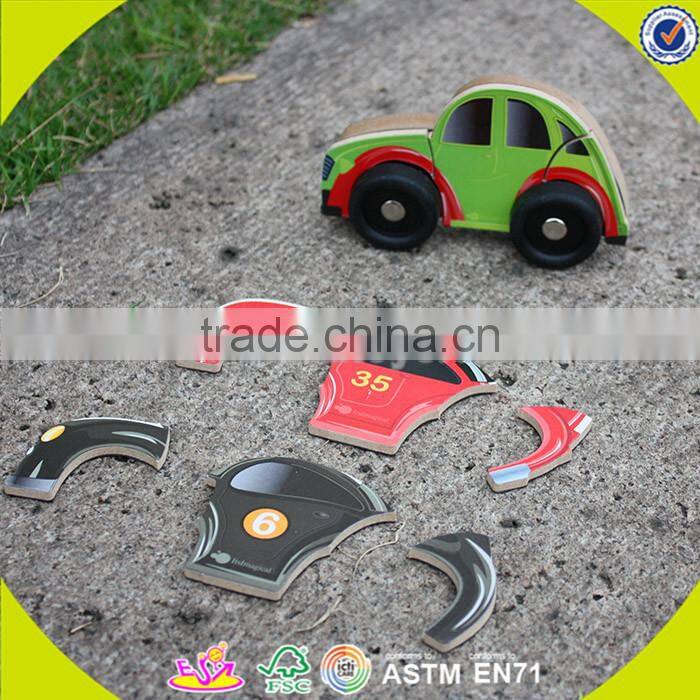 wholesale baby wooden diy car toy, multitype kids wooden diy car toy, educational children wooden diy car toy W04A137