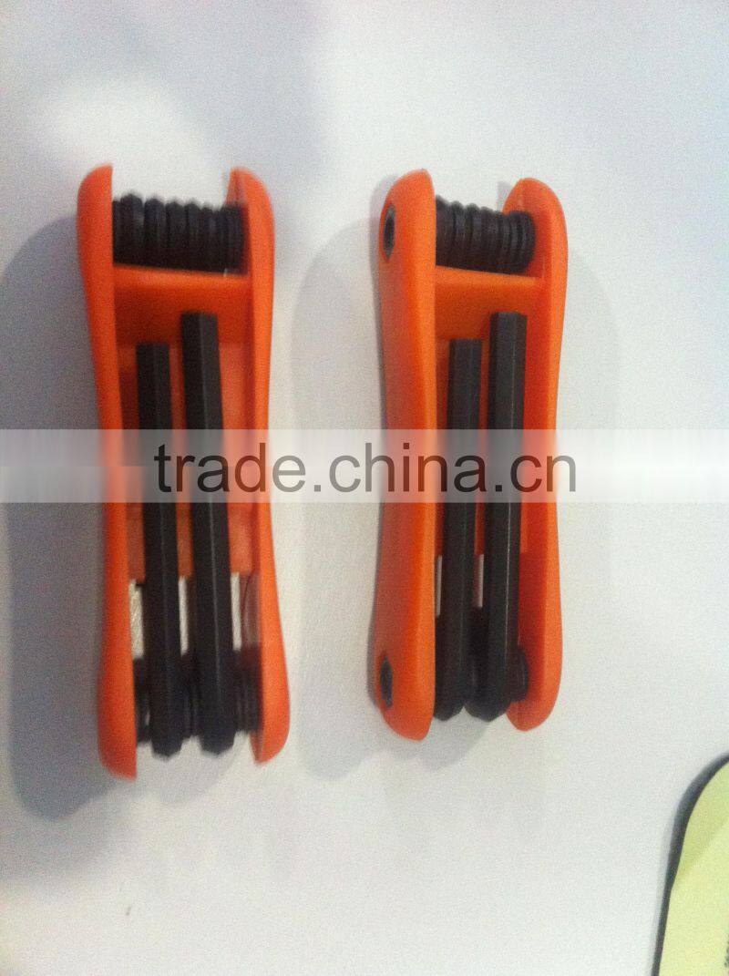 40Cr plastic handle folding hex key wrench set allen square key wrench