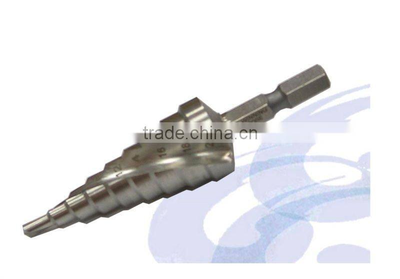 4-20mm HSS Spiral Flute Step Drill Bits With Quick Hex Shank