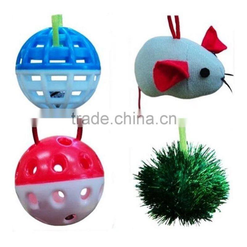 Cat Activity Center with Hanging Toy Balls, Mice & More - Helps Cats Get Exercise & Stay Active