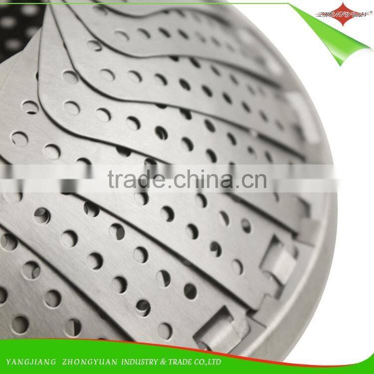 ZY-F1505 stainless steel folding vegetable steamer basket for kitchenware