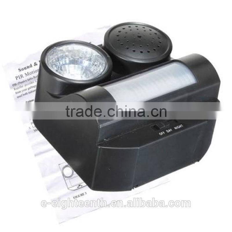 New PIR Sensor Birds Repeller Sound Gunshot Flashlight 80 Square Meters for Birds Repelling Pest control Garden Supplies