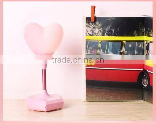 2017 new Rechargeable usb 1500mah romantic love heart shape led night light