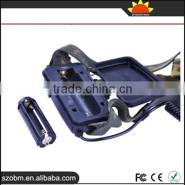 XP-E LED 300 Lumens 1 high Mode Inductive Switch Camping Headlamp with Smooth Reflector