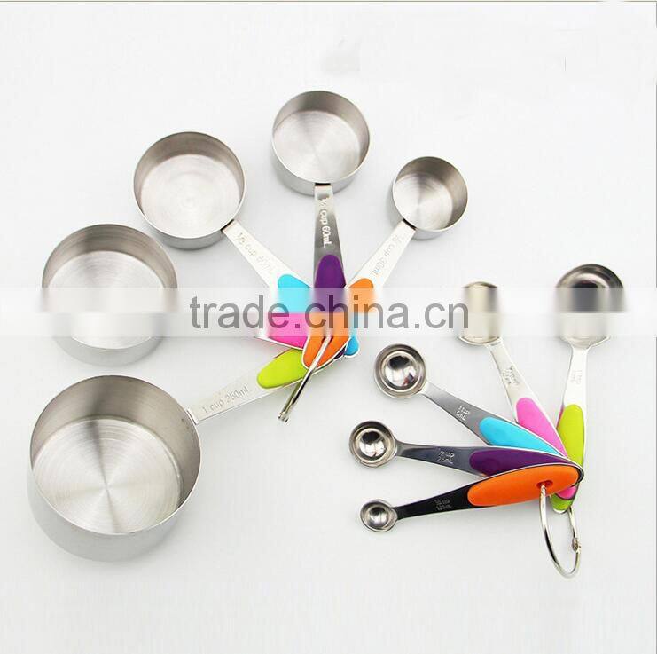 11pc stainless steel measuring spoon & cup set