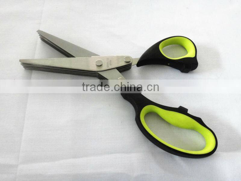 practical stainless steel 5 blade Herb Scissor