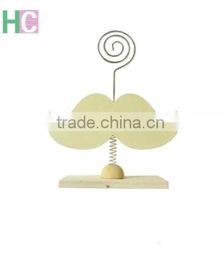 customized Metal with wooden base memo clip type