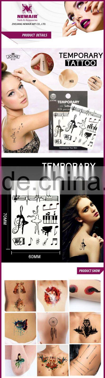 Temporary customized printing hand tattoo sticker