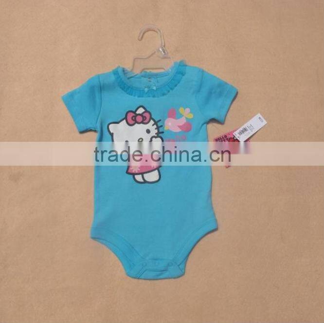 100% cotton hello kitty ptint baby boy rompers wholesale