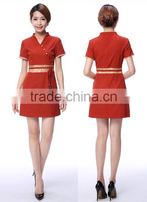 2017 OEM club costume restaurant uniform bar waitress fashion uniform