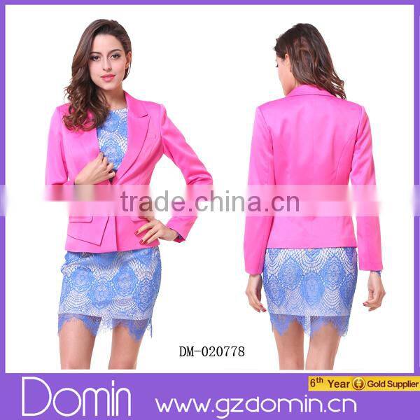 New design Jackets Suit One Button Slim blazer jacket women 2015