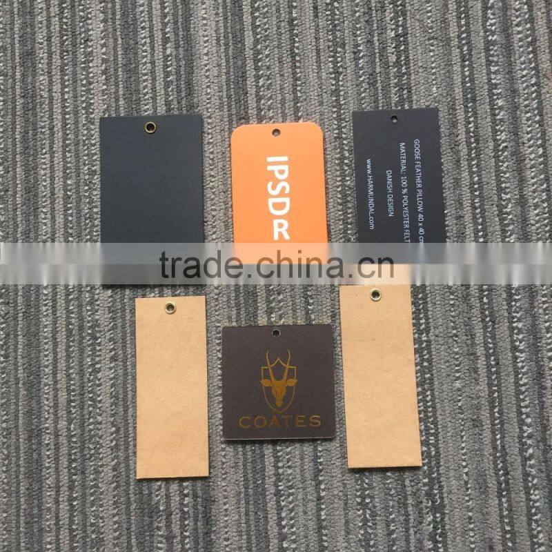 2017 Custom factory direct wholesale high quality clothing Hang Tags