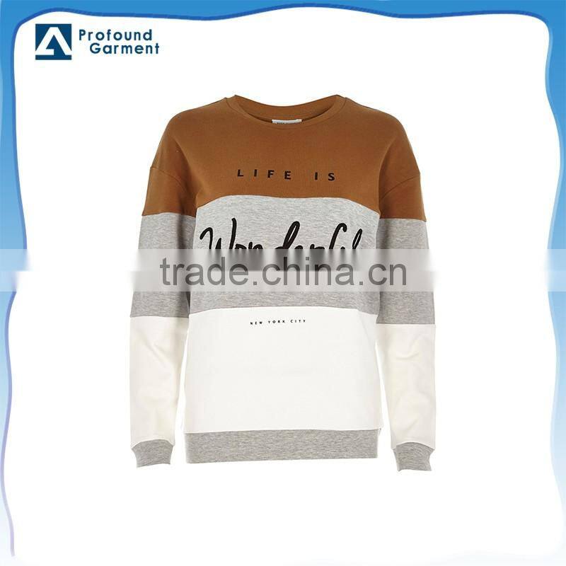 Sequin fabric Round neck custom wholesale bulk hoodies and 100 cotton plain sweatshirts wholesale women without hood