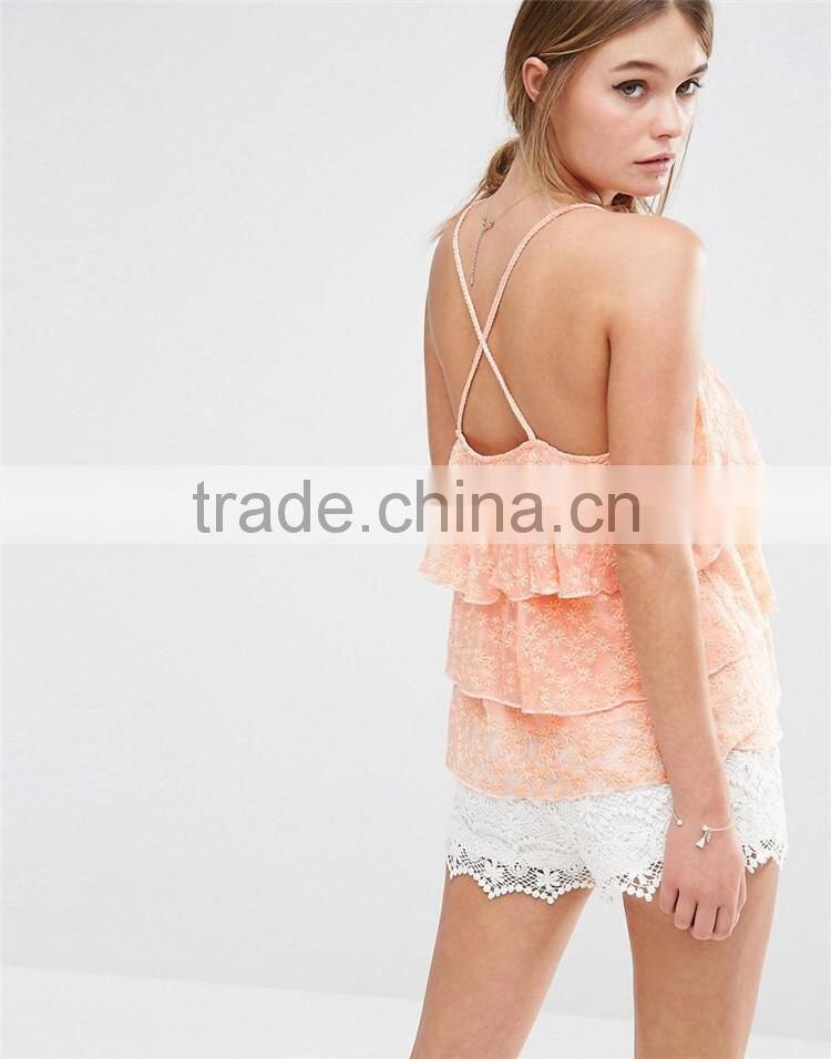 Tiered Lace Cami Latest Blouse Design 2016 Lace Blouses