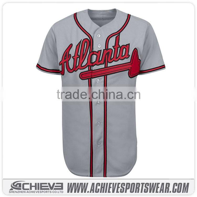 Athletic custom baseball jersey sublimated league game baseball shirts active baseball vest suits uniforms