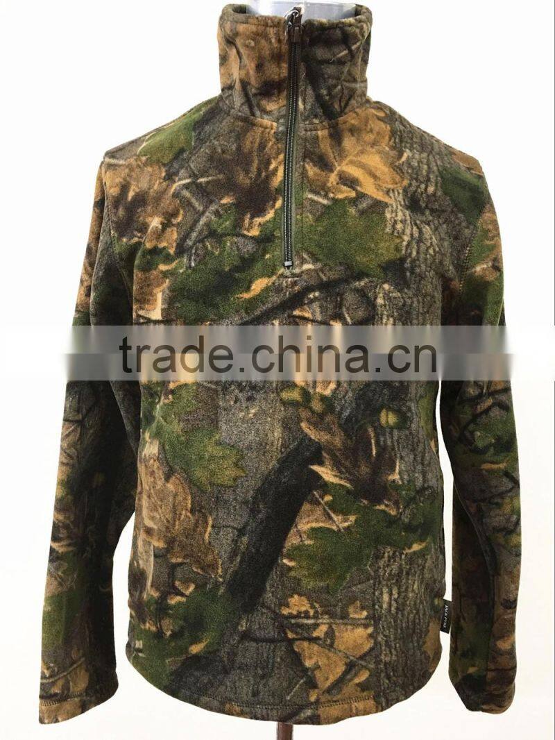 1 4 zip pullover Style 100%polyester English oak fieldman fleece pullover for mens