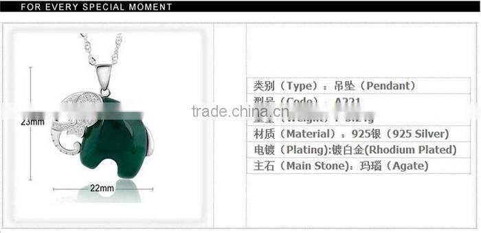 Elephant Necklace 925 Sterling Silver Lucky Elepant Charm Jewelry