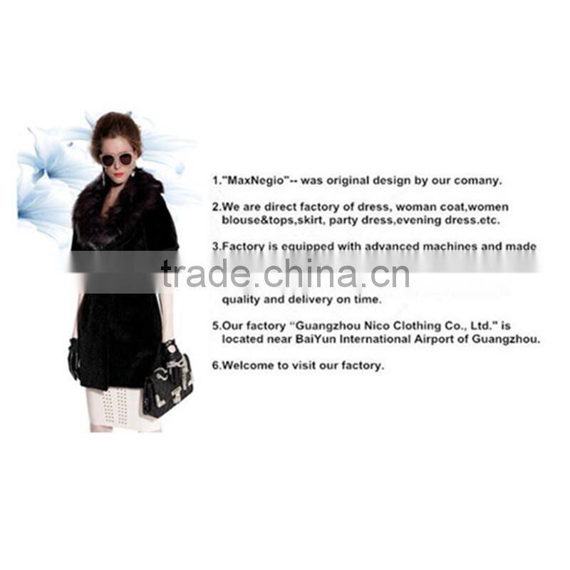 Yellow and blue color wool fabric short party dresses for ladies on sale