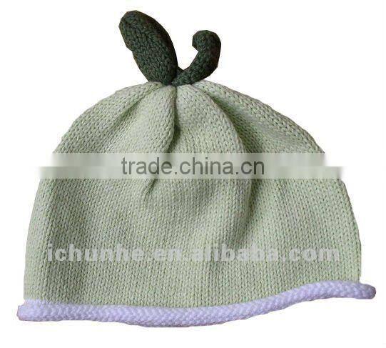 lovely & fashion knitted cute hats with handmade flower