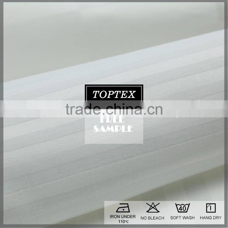 hotel bedding set cotton fabric with stripe jacquard and bedding set