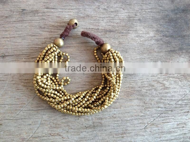 gold ocean theme charm elastic fabric knot bracelet ribbon hair ties ponytail holder Knotted Hair Ties Yoga Hair Ties