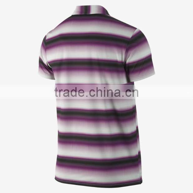 2014 Rally Sphere Stripe Mens Tennis Polo