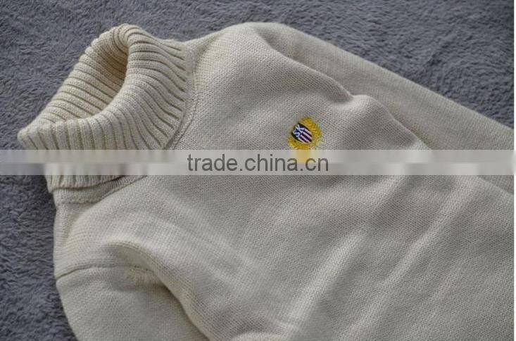2016new design high neck Wool Knitted Children Sweater Kids Garment Online