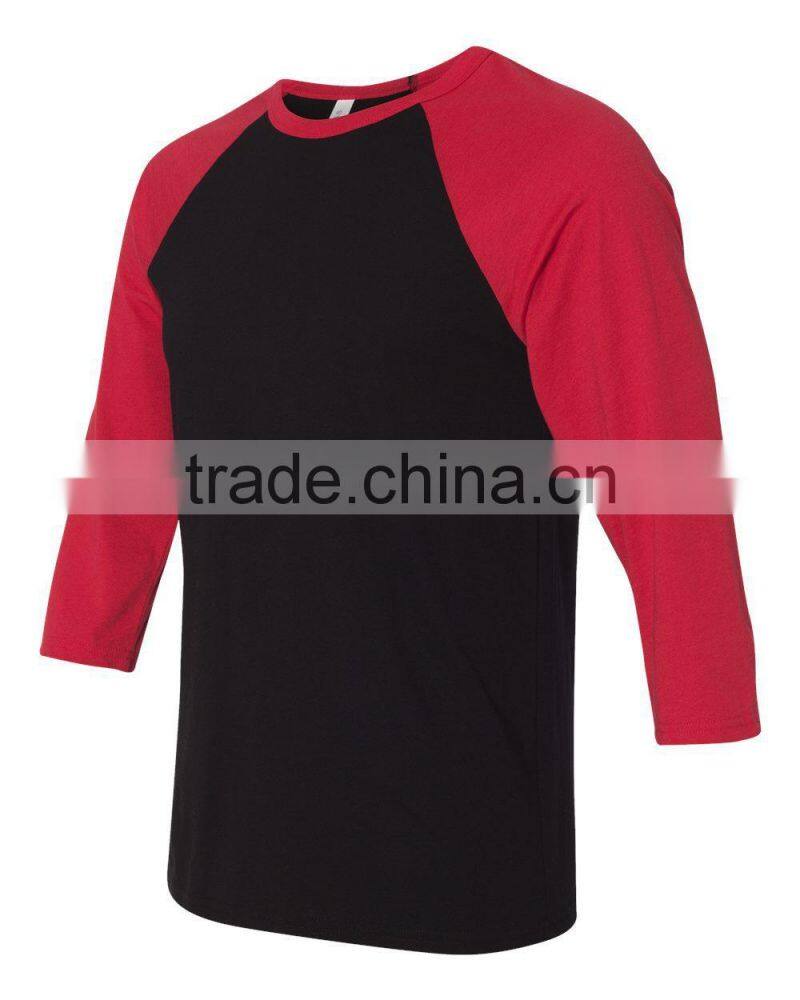 Custom 100% cotton baseball tee shirts