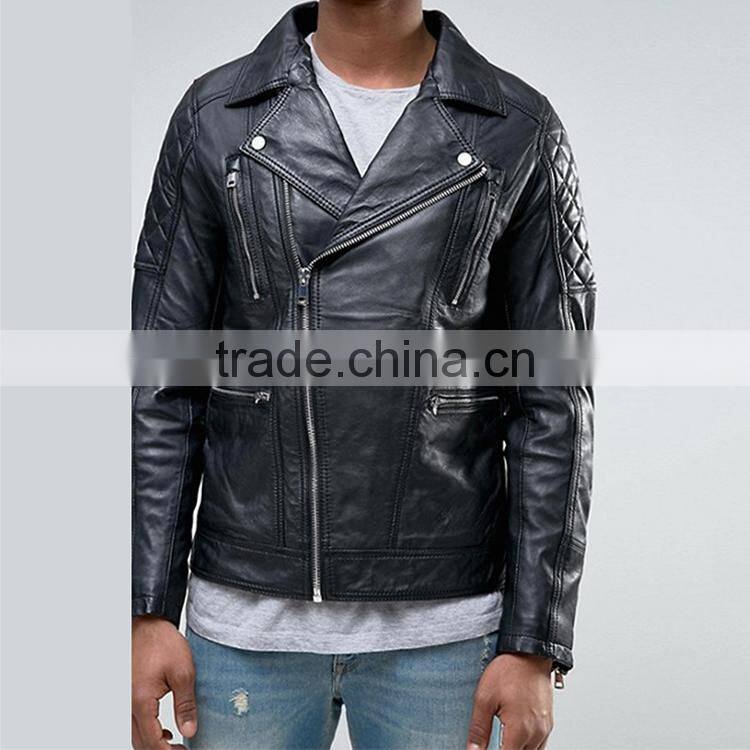 Sleeve Pincer Rackmount Motorcycle Leather Jacket pu Leather Slim Men's Winter Jacket Coat