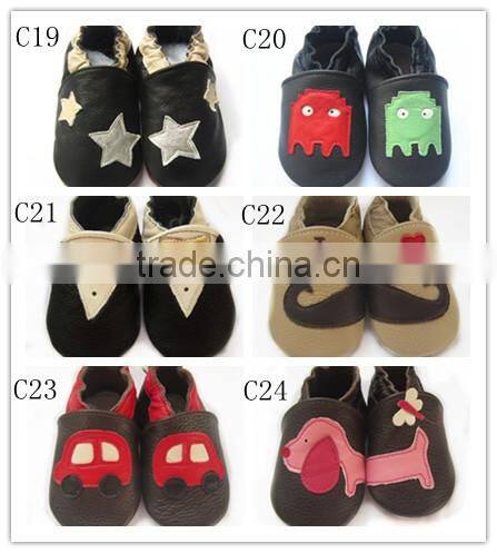 cute pattern for soft sole baby shoes for boy