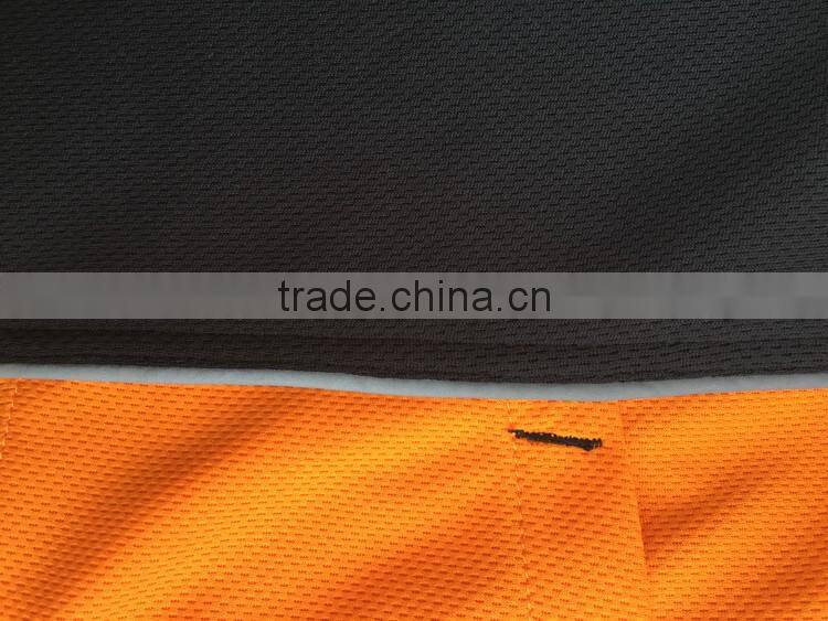 Mens cooldry work t-shirt 100% polyester safety orange polo shirt