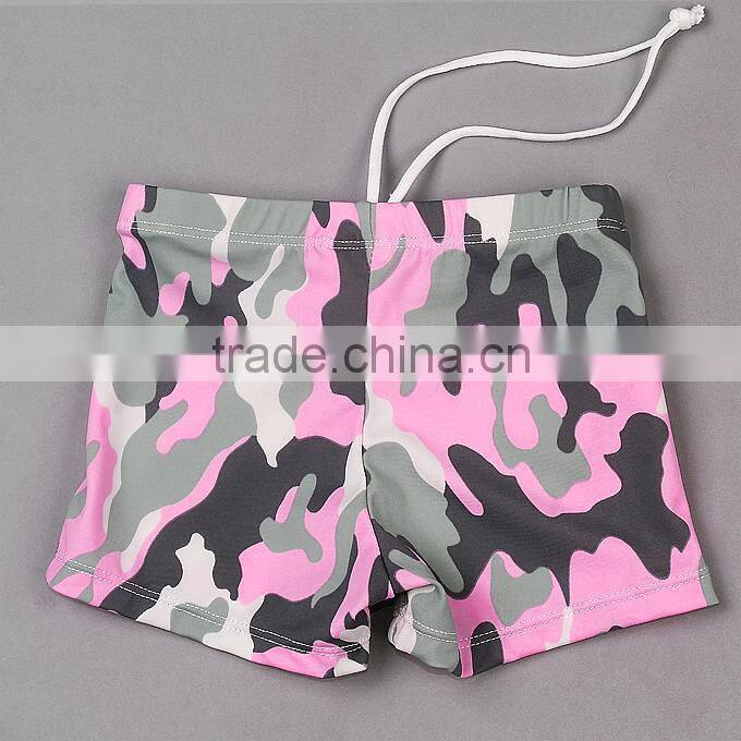 2016 New Fashion Boys Swimming Trunk Camouflage Printed Polyester Bathing Suit Summer Children Swimwear Hot Selling SR40417-9