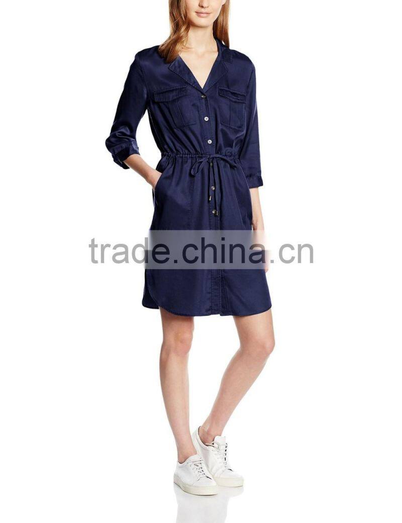 Women's Tencel Dress/Long dress shirt