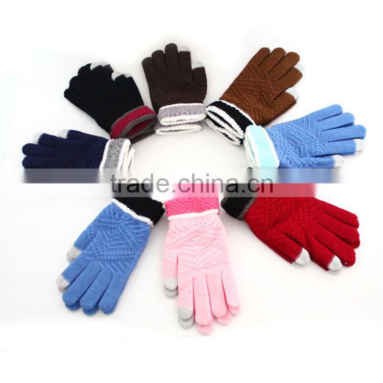 China manufacturing wholesale Knitted Finger Touch Screen Gloves