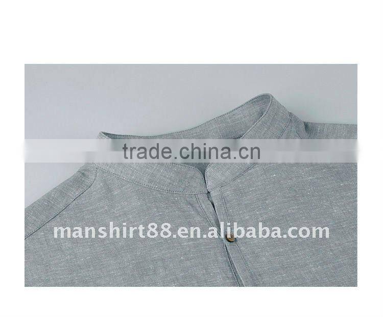 latest man's V-neck linen casual shirt